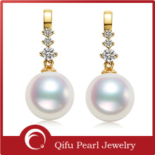 Dangling Gold Plated 925 Siliver Sterling Stud Earring Stone Jewelry