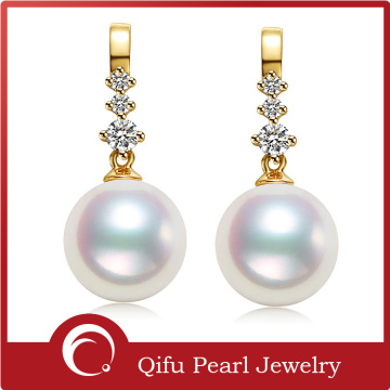 Dangling Gold Plated 925 Siliver Sterling Stud Earring Stone Jewelry