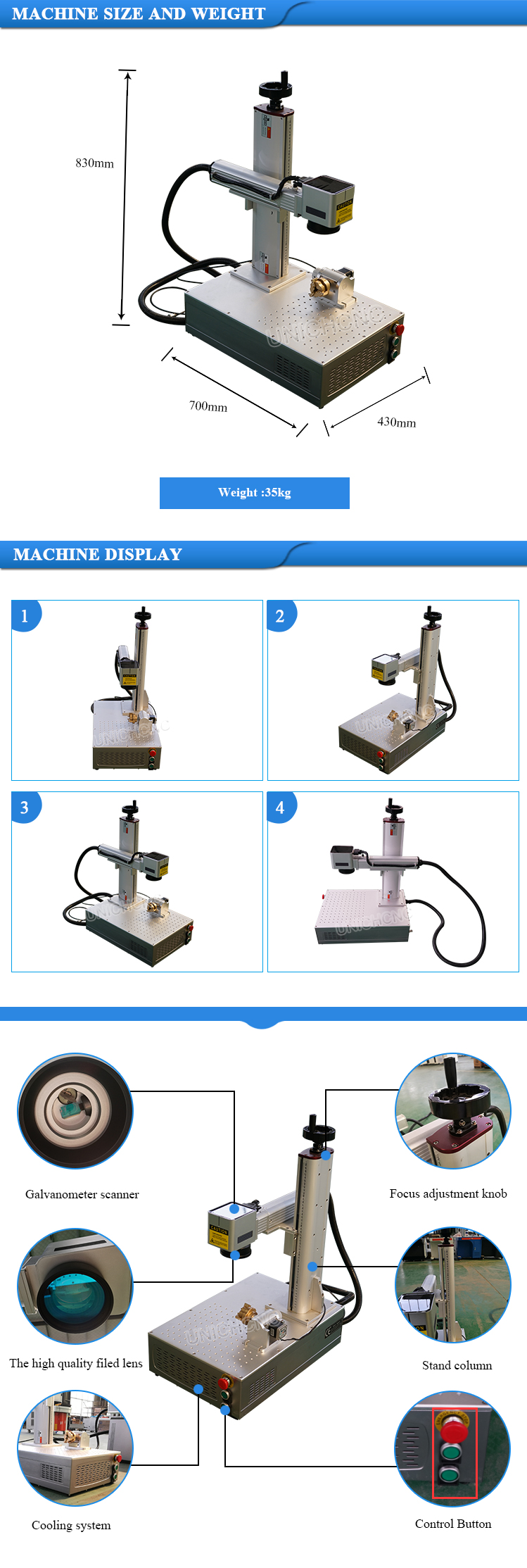 Optional pipe Stainless steel utensils marking engraving machine portable marking machine for steel