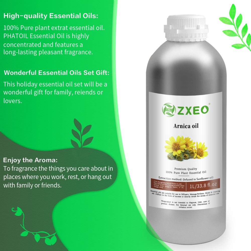 100% de óleo essencial de Arnica Natural para relaxamento e alojamento da dor