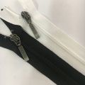 White or black nylon zippers for garment