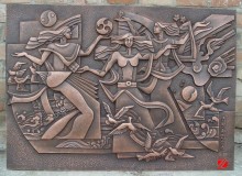 interior hanging abstract art wall sculpture