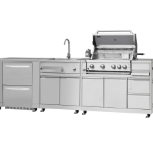 Commercial Outdoor Kitchen Cabinet BBQ with 4 Burners