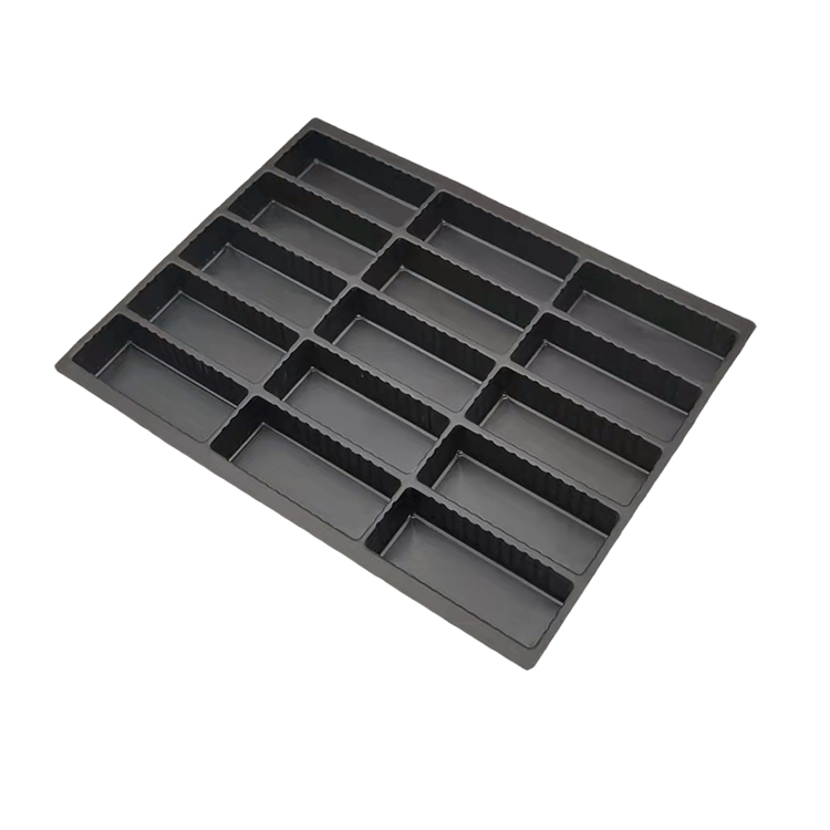 Plastique noir 15 diviseurs Biscuits Blister Insert Insert Tray