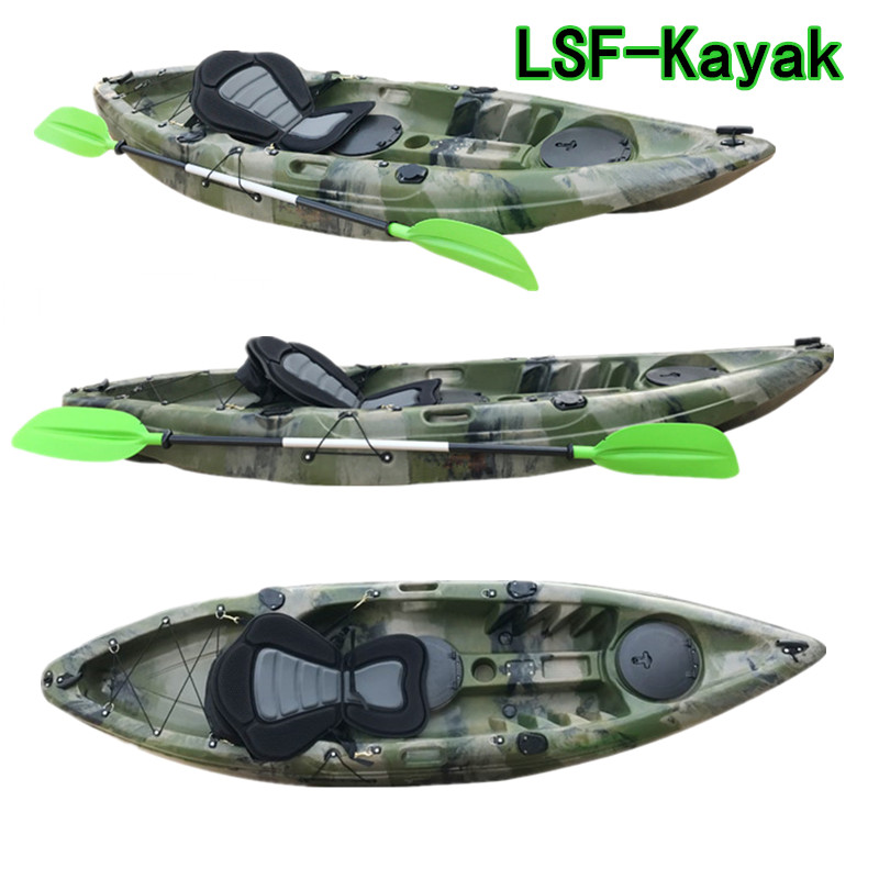 2020 China OEM wholesale cheap plastic clear single sea fishing kayak paddle boat for sale