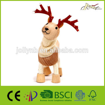 Wood Craft Reindeer Animal Wooden Education Toy for Children