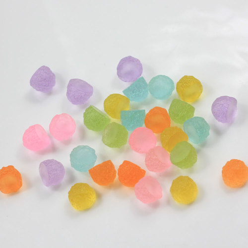 En gros 12*12*10mm Mignon Lâche Boule Ronde Bonbons Style Résine Cabochons Perles pour Artisanat Bébé Jouets Enfants