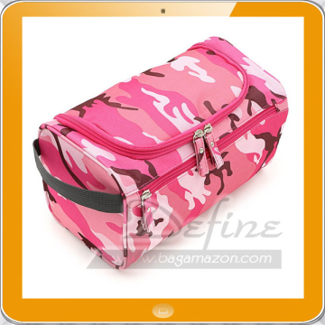 Pink Camouflage Hanging Travel Toiletry Bag Organizer