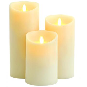 Flickering Led Flameless Pillar Candles