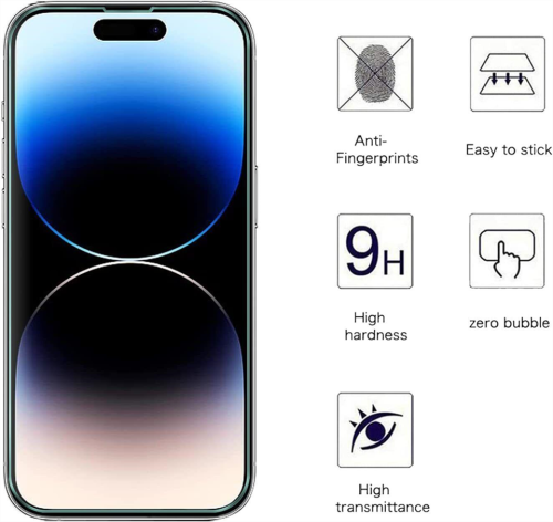 Anty-szkiełkowe szklane szklane ochronę ekranu dla iPhone15pro