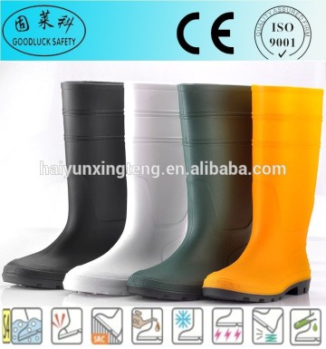 Construction Field PVC Fabric Safety Rain Boots