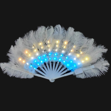 Luxury Large Clacking Rave Folding Hand Fan - Popular Rave Accessory