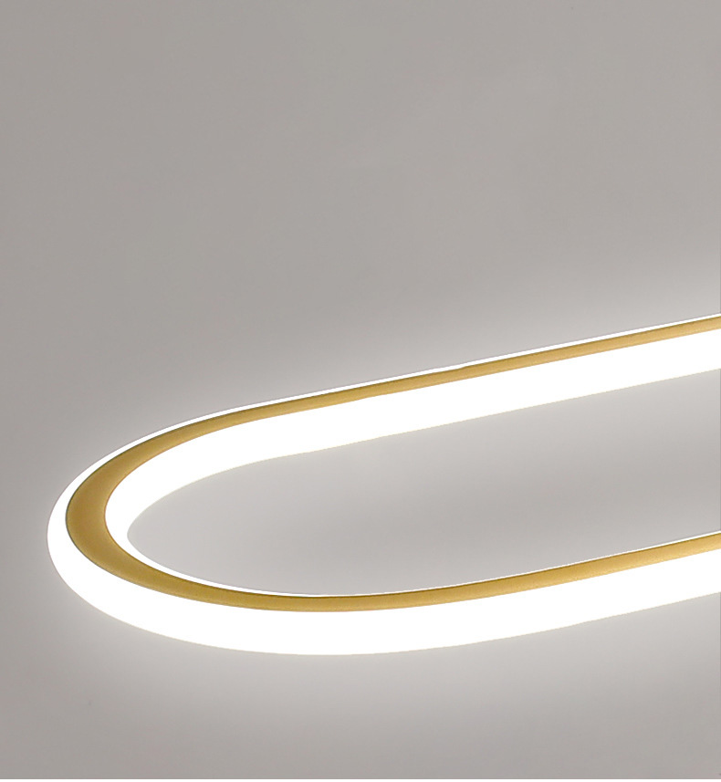 New style chandelier led pendant light creative rectangular dining table hanging lamp