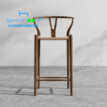 High-Quality Teak Wood Outdoor Bar Stool - Customizable Patio Bar Chair