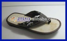 Black leather beach sandals