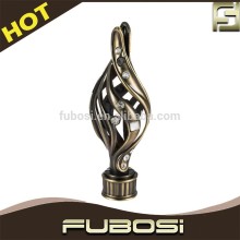 Decorative glass curtain rod finials/ curtain rod parts/ shower curtain rod finials