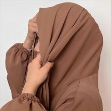 LM003 Hooded Abaya with Pockets - Muslim Jilbab Prayer Dress