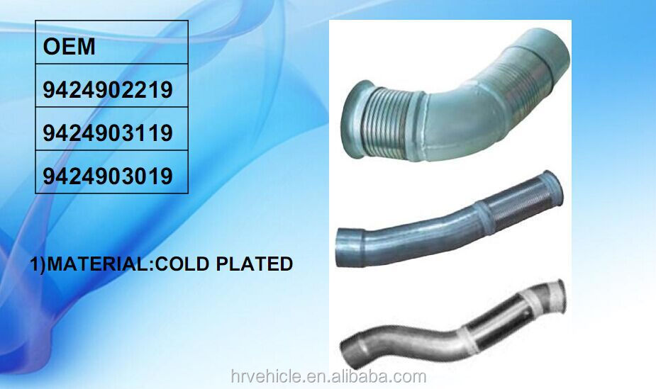 Exhaust silencer pipe 9424902219 9424903019 for Actros trucks