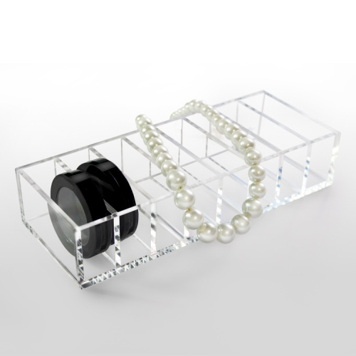 Doorzichtige compacte organizer voor make-up van acryl