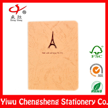 colored a6 custom notebook with logo debossed