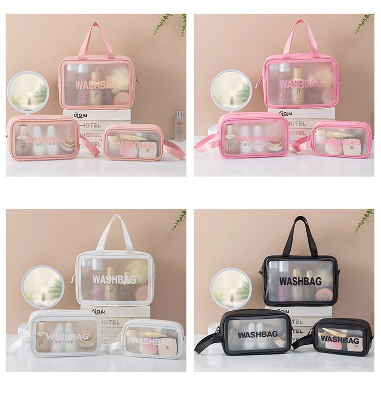 PVC Transparent Waterproof Cosmetic Bag Travel Toiletry Bag Cosmetic Storage Bag Makeup Bags