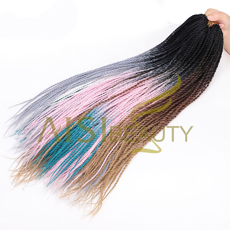 Aisi Beauty Cheap Vendor 24 Inch Long Style Heat Resistant Synthetic Senegalese Twist Hair Braid Hair Extensions For Black Women