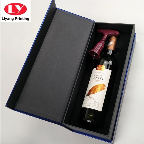 Luxe lederen en kartonnen wijnflesverpakking
