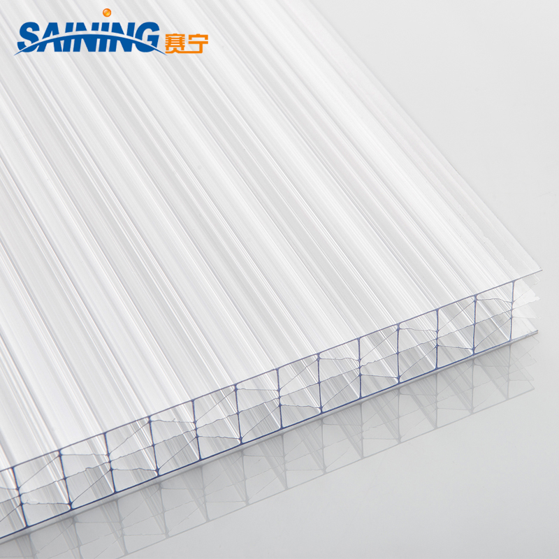 100% Virgin PC Resin 50 Micron Clear 30mm Polycarbonate Hollow Sheet