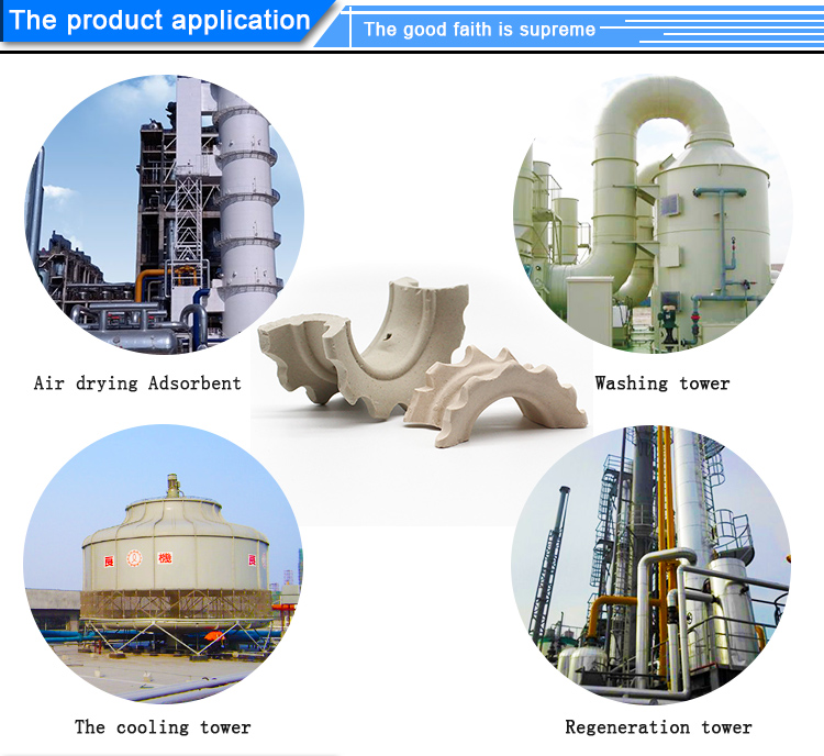 Factory price industry random packing 12-76mm ceramic super intalox saddle ring for drying columns