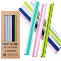 Pailles de silicone design ouverte sur mesure