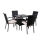 5pc steel rattan dining set