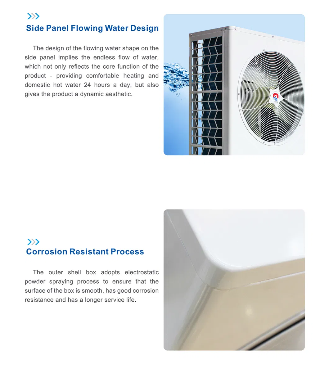 Europe Air Source Heating Cooling Heat Pump ERP a+++ R290 8kw to 18kw