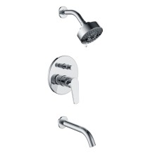 In-wall rain shower mixer two function concealed sets