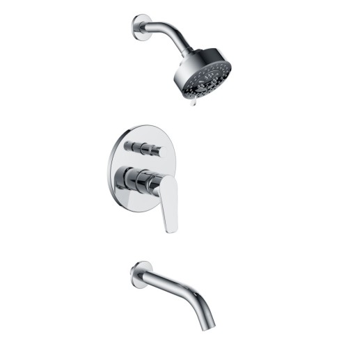 In-wall rain shower mixer two function concealed sets