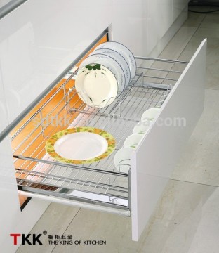 TKK Stainless Steel Kitchen Pull Outs Tableware Storage Drawer Basket