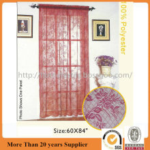 Red Polyester Lace Net Curtains