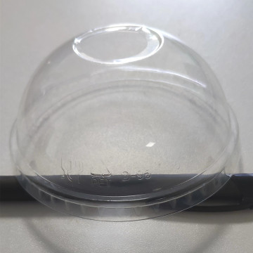 12 onças de cúpula de copo frio de plástico de estimação/tampa plana
