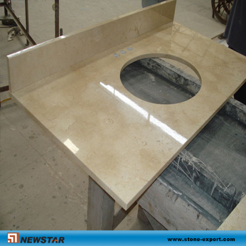 Newstar Polished Cheap Beige Bathroom Vanity Top