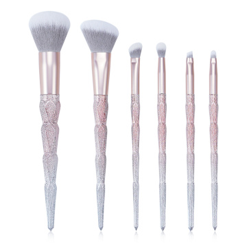 Oem new arrival private label rose gold 6Pcs makeup brush set high quality