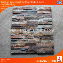 natural slate rough surface stacked stone wall cladding