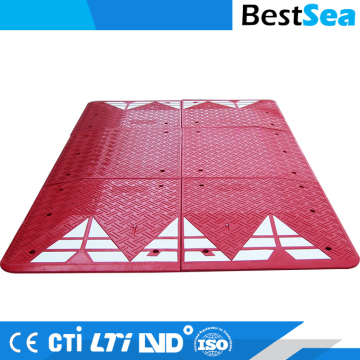 Large rubber road speed hump