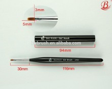 2016 nail tool black wood handle small painting brush oval