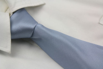 Mens Solid Silver Necktie