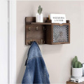 Wall Key Organizer With Hooks Wall Mounted Shelf