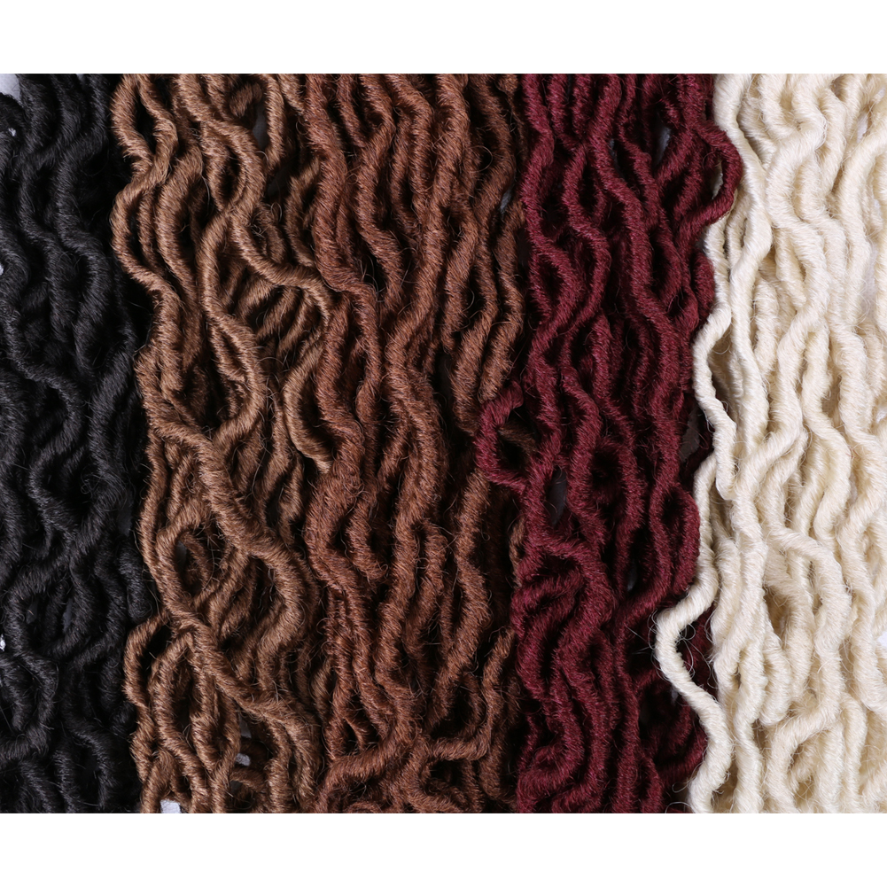 Hot sell Synthetic Gypsy Locs Extension Jumbo Braids Freetress Wavy Curly Crochet Braid Hair 36 inches  Goddess Faux Locs Hair