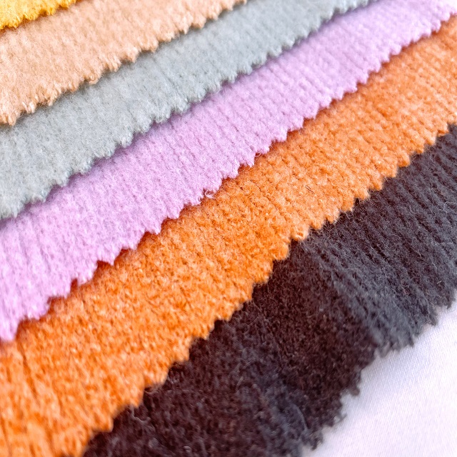 Feel soft Winter fabric textiles Angora dyed hacci cable knit rib fabric sweater fabric