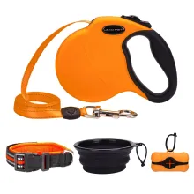 Strong retractable dog walking leash