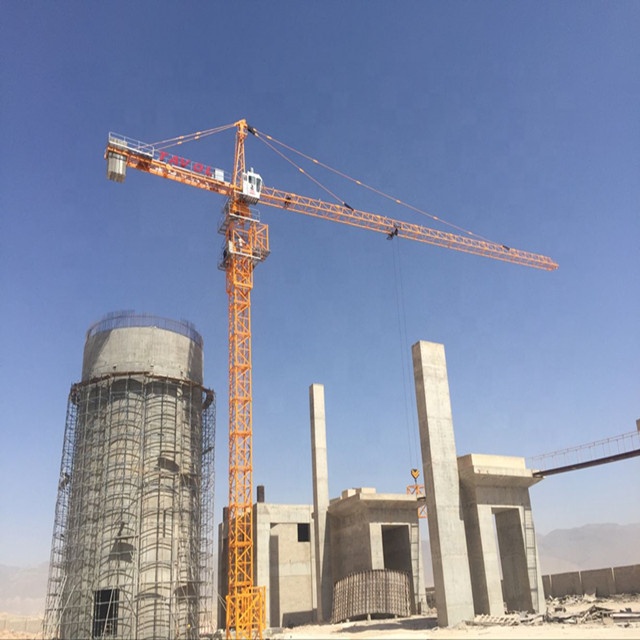Work Field Of Crane Tower With Elevator