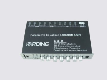 Car Audio Equalizer Support Sd / Usb Mp3 , 1 Mic Parametric Equalizer