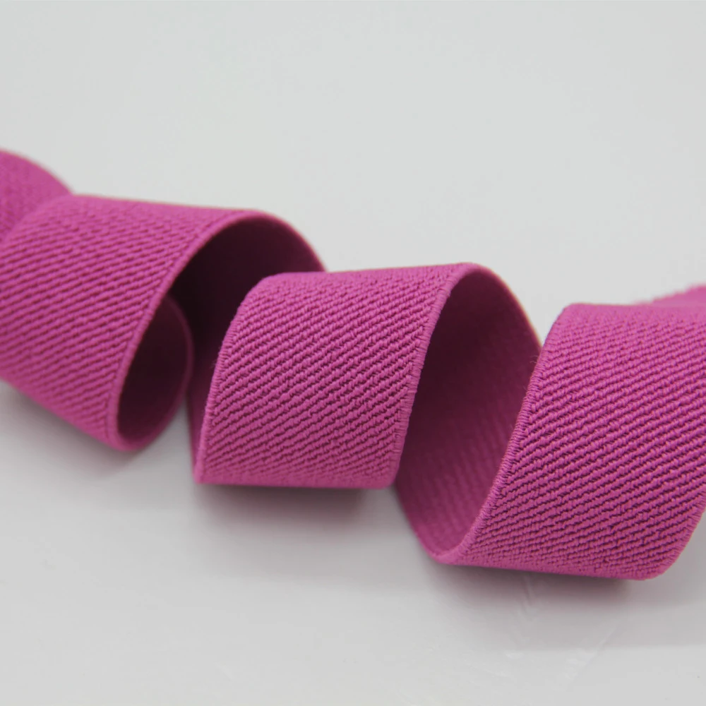 Pink Polyester / Nylon / Cotton / PP Elastic Webbing /Ribbon for Belt / Garment Accessories